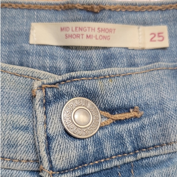 Levi's Mid Short Jean Shorts Light Blue Size 25 - Picture 3 of 3